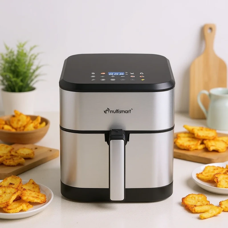 AirFryer inox 8L 1800W Numérique Multismart MS-AF3248