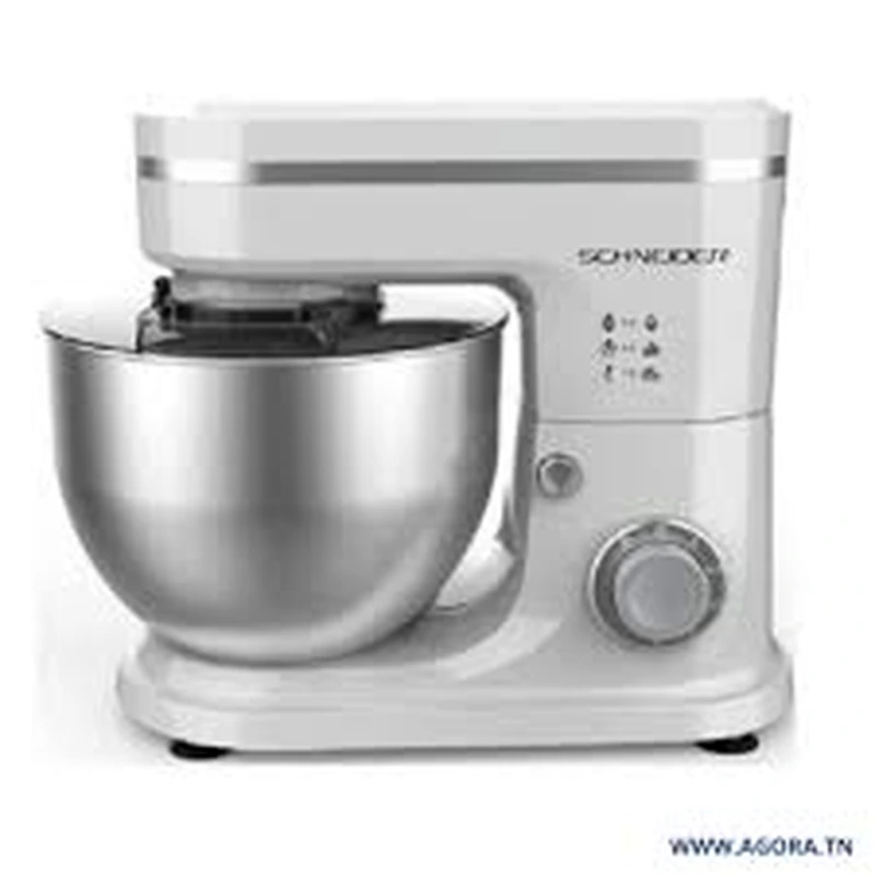 Pétrin Multifonction corps en métal, capacité 6L, Dual moteur 1500W